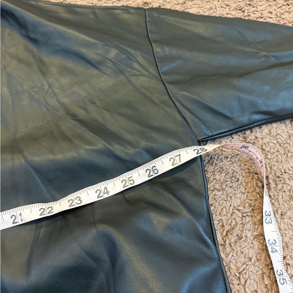 French Connection Black Faux Leather Shirt Jacket Shacket Oversized M NEW $118 - Picture 4 of 9